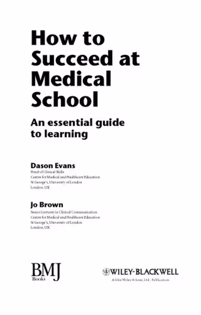 خرید و دانلود نسخه کامل کتاب How to Succeed at Medical School: An Essential Guide to Learning (HOW - How To)