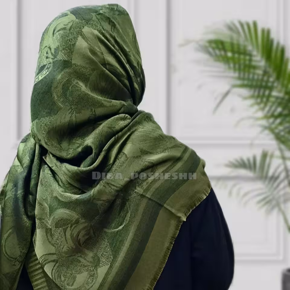 روسری ابریشم ژاکارد قواره بزرگ کد. 03