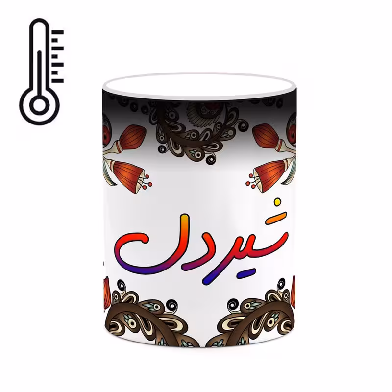 ماگ حرارتی   اسم شیردل  سنتی گل و بته کد mgh45933