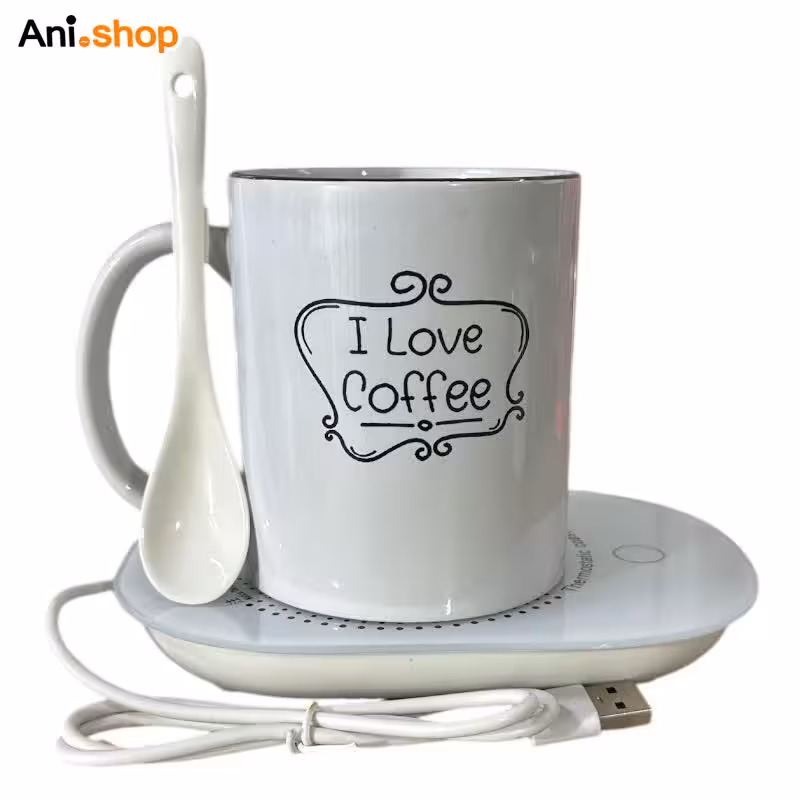 ماگ هیتر دار طرح من عاشق قهوه هستم