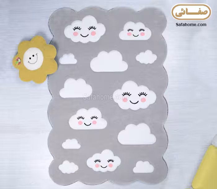فرش کودک زرباف طرح آسمون