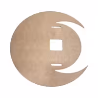 بیس MDF ساعت طرح هلال ماه 50 سانت