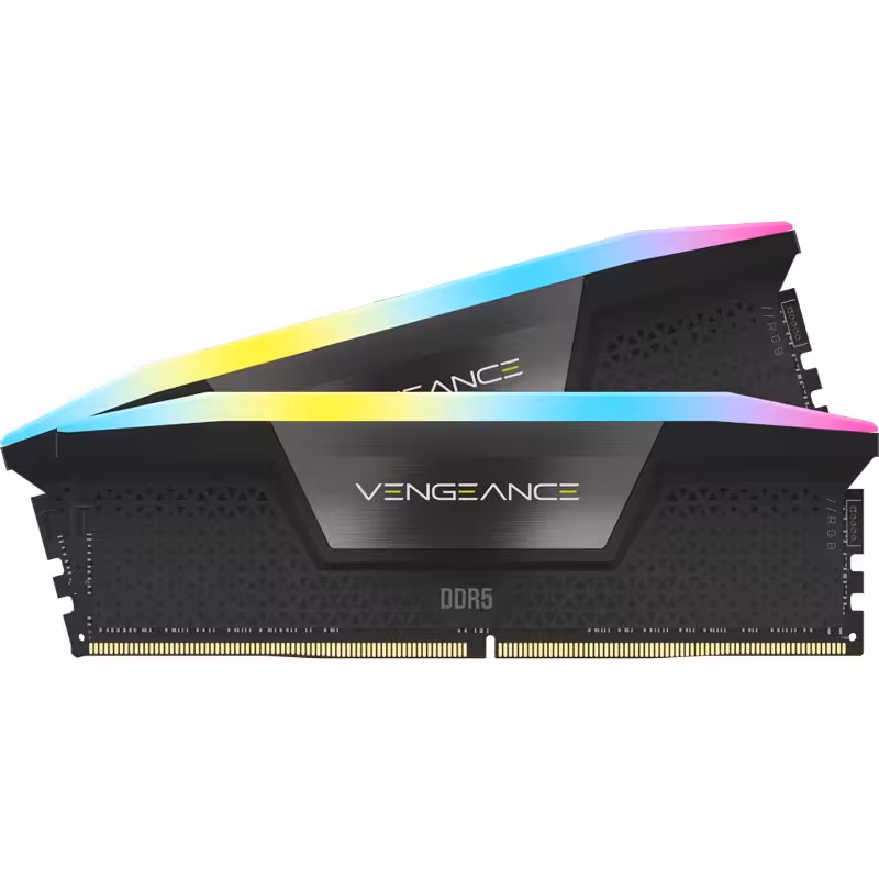 رم کامپیوتر DDR5 دو کاناله 5600 مگاهرتز CL40 کورسیر مدل Vengeance RGB ظرفیت 32 گیگابایت