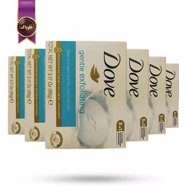 6 عدد صابون داو dove مدل لایه‌ بردار ملایم Gentle Exfoliating وزن 90 گرم (اورجینال)