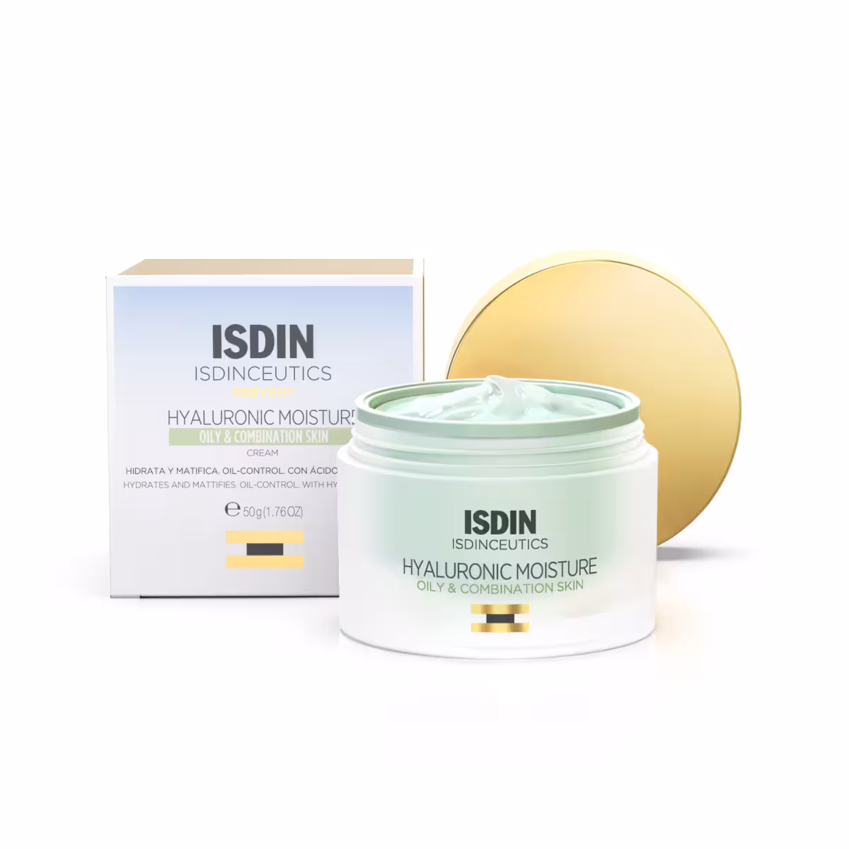 کرم آبرسان هیالورونیک اسید ایزدین مناسب پوست مختلط و چرب Isdin Hyaluronic Moisturizer for Combination and Oily Skin