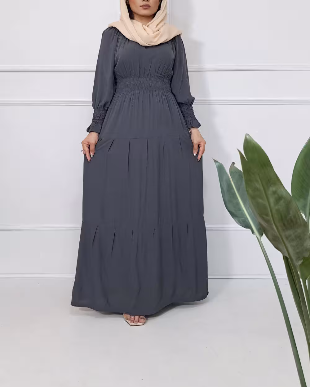 پیراهن ساحلی نخی طرح فرح