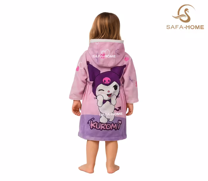 حوله تن پوش بچگانه طرح کرومی صورتی پودایران