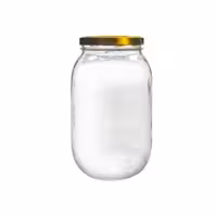 بانکه شفاف درب دار مدل مربایی سایز 1000 گرمی