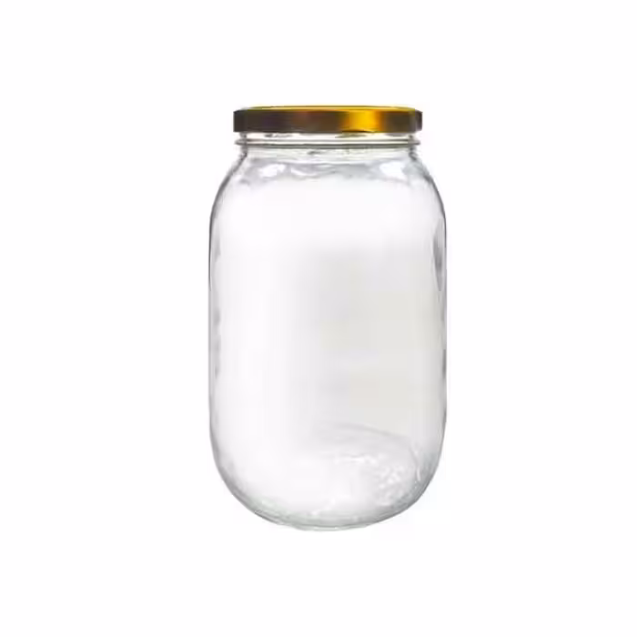 بانکه شفاف درب دار مدل مربایی سایز 1000 گرمی