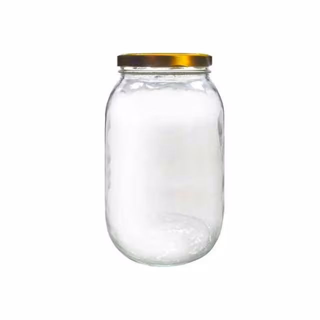 بانکه شفاف درب دار مدل مربایی سایز 1000 گرمی