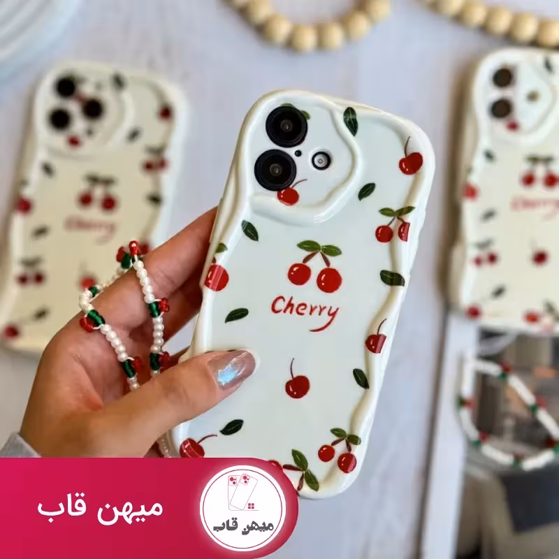 قاب گوشی دخترانه Cherry با آویز - کد (105723)