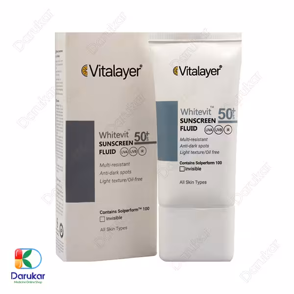 فلوئید ضد آفتاب ضد لک وایت ویت ویتالیر SPF50