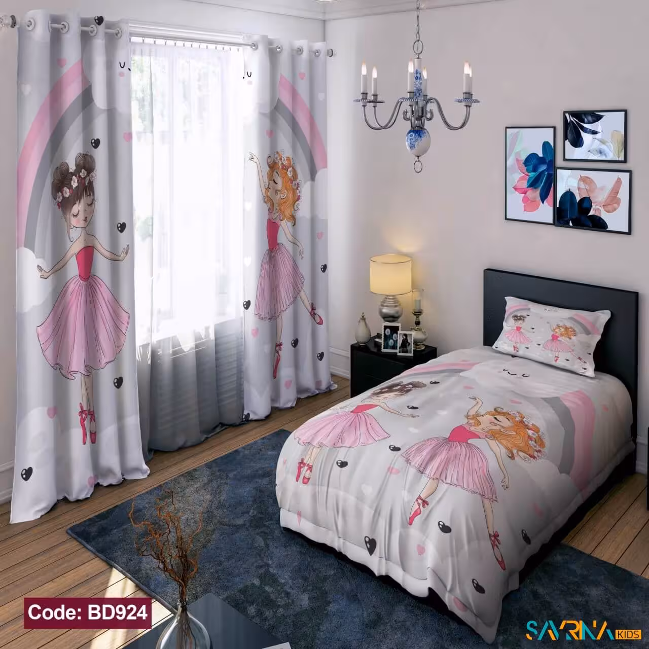 ست اتاق خواب دخترانه طرح رقص باله کد BD924