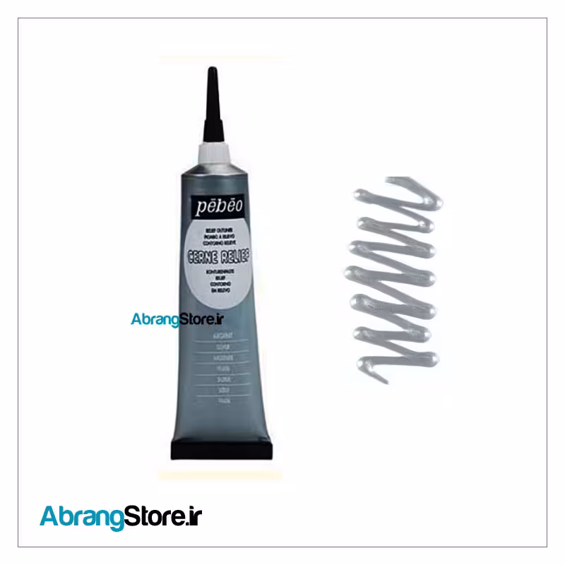 خمیر دورگیر شیشه پ ب او – نقره ای | Pebeo Cerne Relief