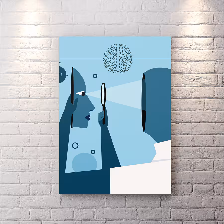 تابلو شاسی دکوراتیو طرح روانشناسی برای کلینیک BAs-8631