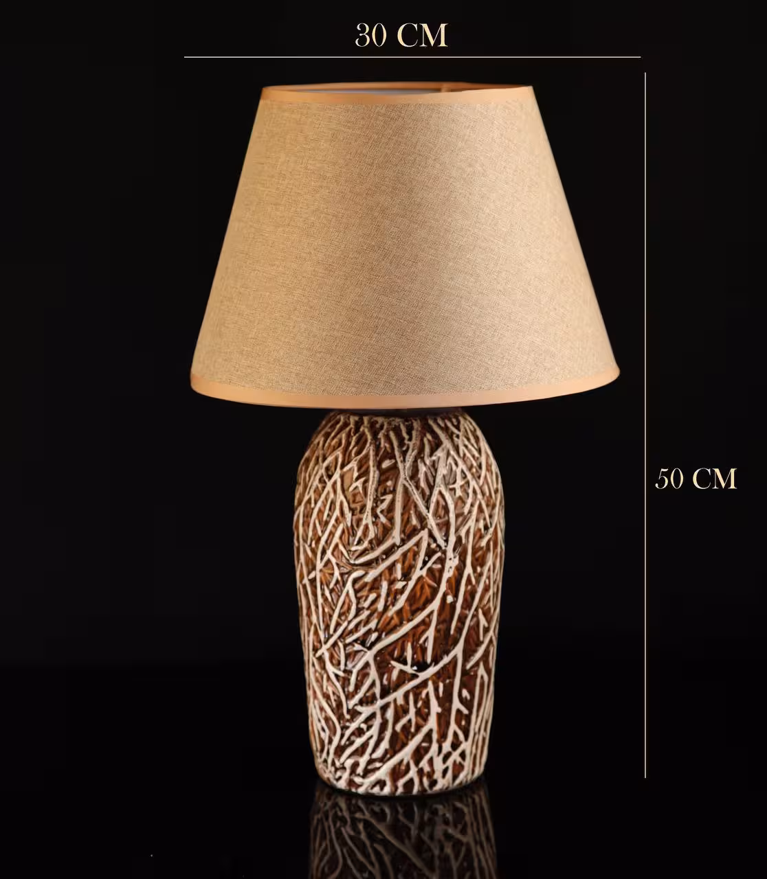 آباژور رومیزی قهوه ای آسا