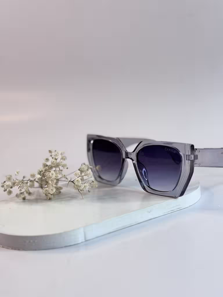 عینک آفتابی برند prada زنانه دخترانه ترند یخی طوسی یووی 400