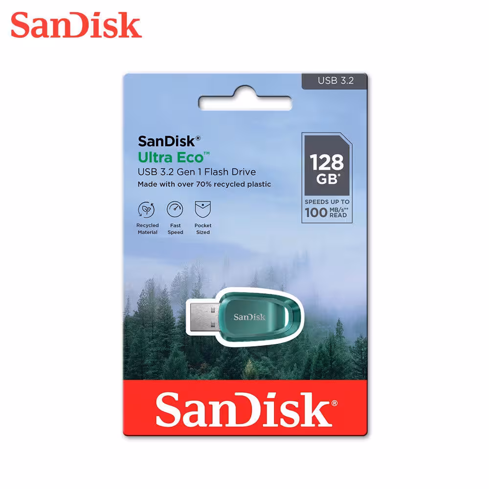 فلش 128 گیگ سن دیسک Sandisk Ultra Eco USB3.2