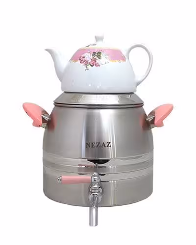 ست کتری و قوری نزاز کد 4040 صورتی