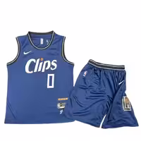 پیراهن شورت بسکتبالی لس آنجلس کلیپرز سرمه ای 2023 شماره پیراهن 2