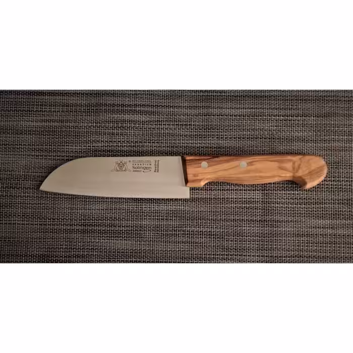 چاقو سانتوکو حرفه‌ای زولینگن (Solingen) با دسته زیتونی 15 سانتی‌متر – ساخت آلمان