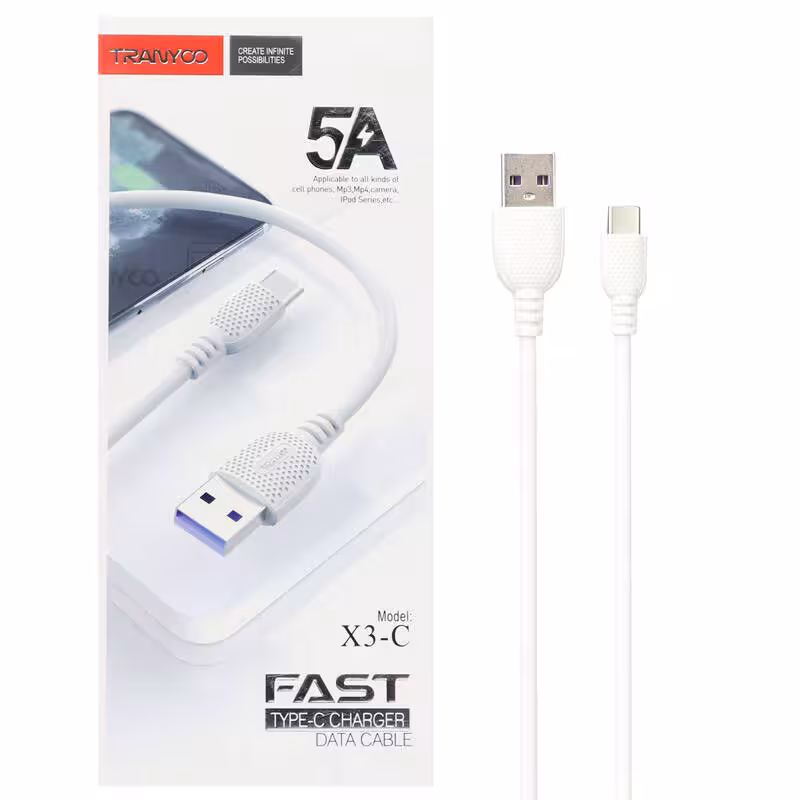 کابل USB به Type-C ترانیو مدل X3 طول 1متر 5آمپر