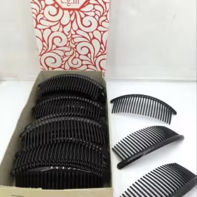 شانه زلفی دمدار مشکی کوچک