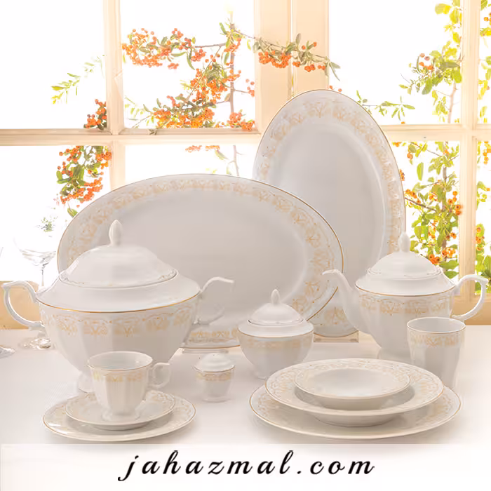 سرویس چینی زرین طرح هیلدا 103 پارچه