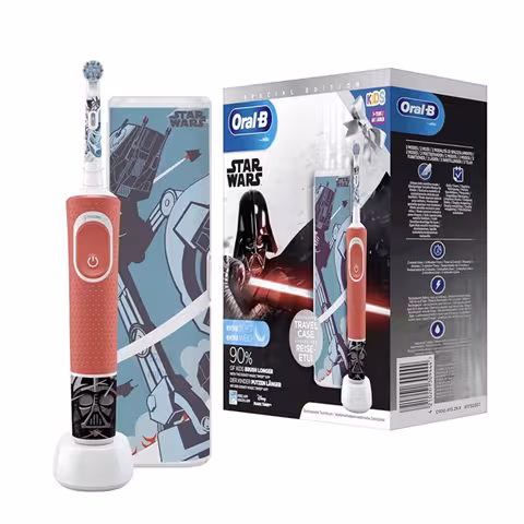مسواک برقی اورال بی Oral-B بچگانه ویتالیتی 100 مدل Star Wars با کیس مسافرتی