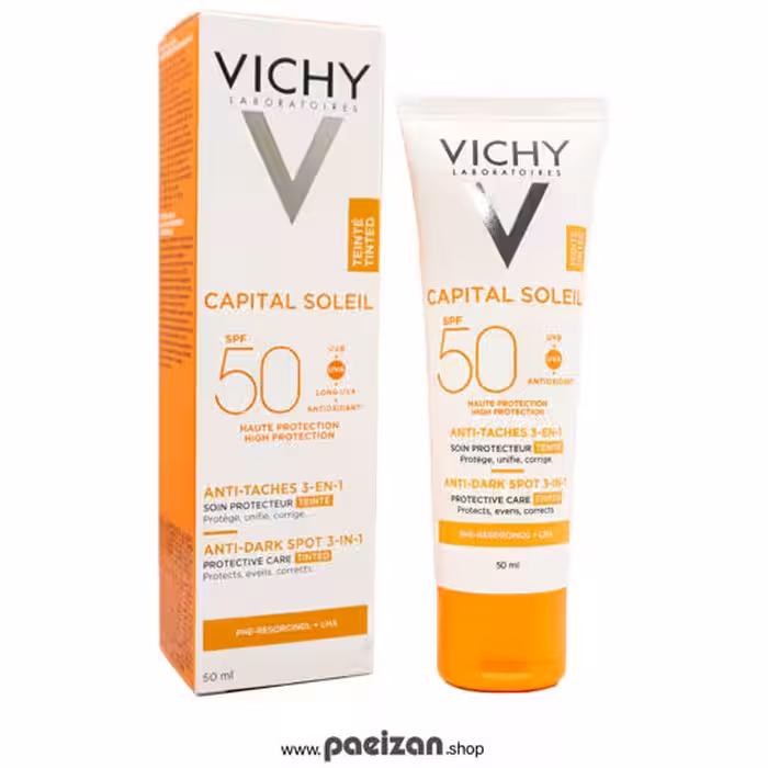 کرم ضد آفتاب ضد لک رنگی 3 در 1 VICHY ANTI-TACHES ویشی