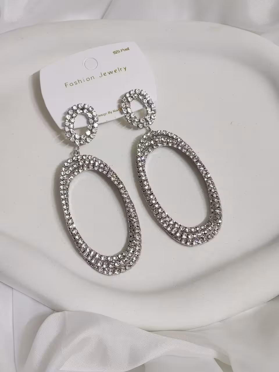 گوشواره استیل جواهری وارداتی