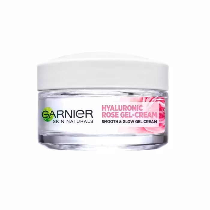 ژل کرم آبرسان گارنیر مدل Hyaluronic Rose مرطوب کننده 24 ساعته انواع مدل های پوستی حجم 50 میلی لیتر