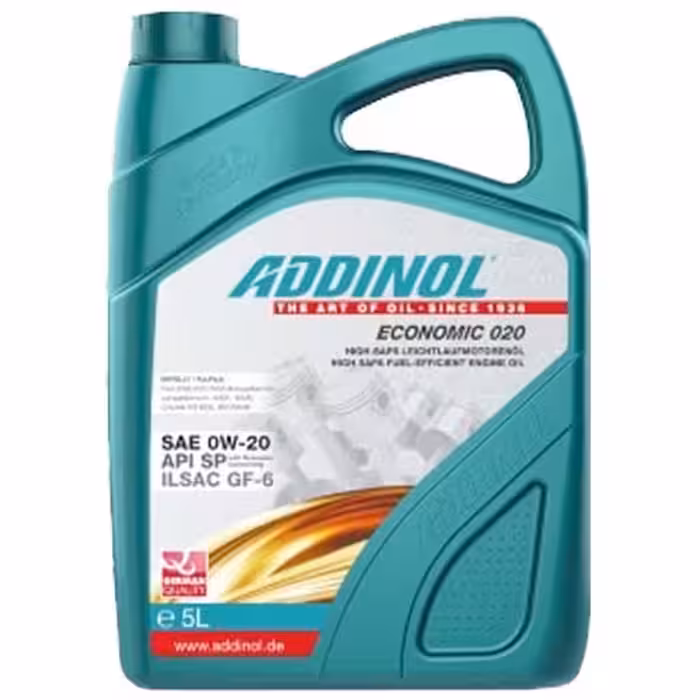 خرید روغن موتور ادینول 0w20 sp مدل economic 020 تمام سینتتیک حجم پنج لیتر | اتوموبی