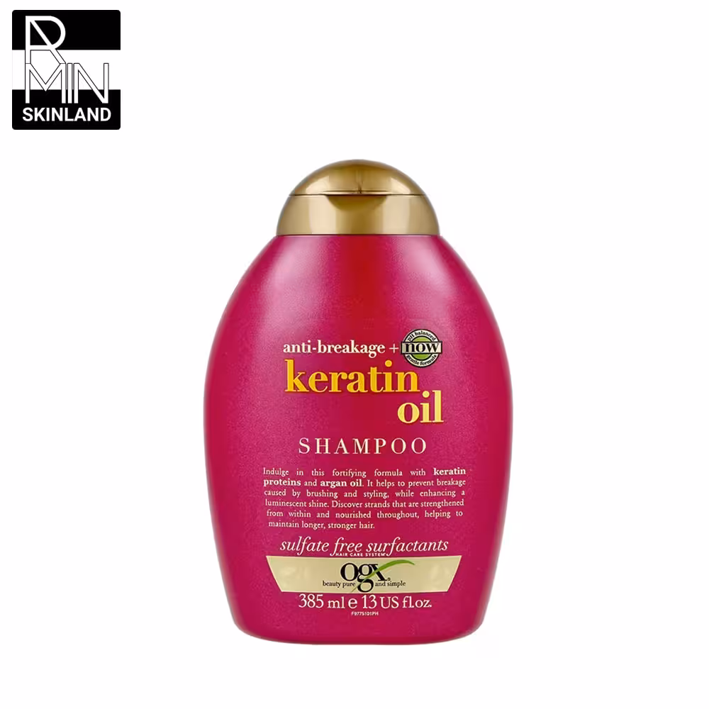 شامپو فاقد سولفات او جی ایکس مدل Keratin Oil حجم 385ml