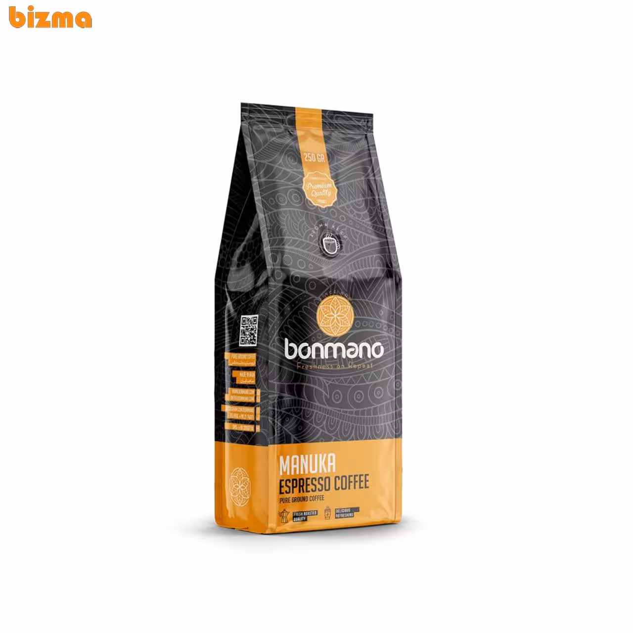 قهوه اسپرسو بن مانو مدل مانوکا 250 گرمی