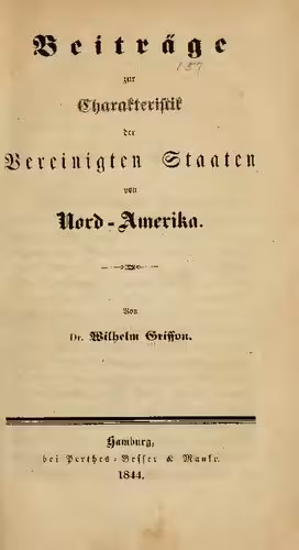 خرید و دانلود نسخه کامل کتاب Beiträge zur Charakteristik der Vereinigten Staaten von Nord-Amerika