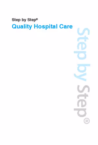 خرید و دانلود نسخه کامل کتاب Step by Step Quality Hospital Care