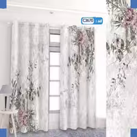 پرده تصویری طرح حاشیه گل برند پرنا