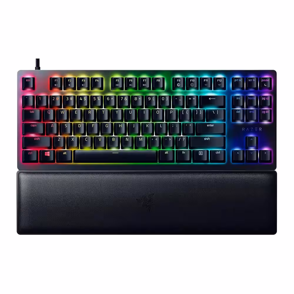 کیبورد گیمینگ ریزر مدل HUNTSMAN V2 TENKEYLESS (Purple Switch)