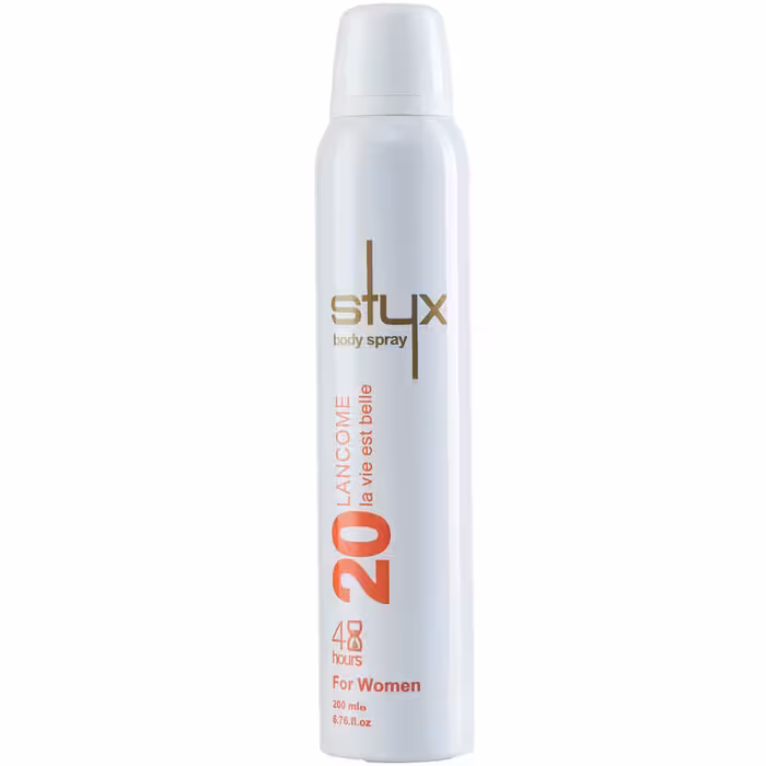اسپری خوشبو کننده بدن زنانه استایکس مدل لانکوم لاوی ابل 20 حجم 200 میلی لیتر