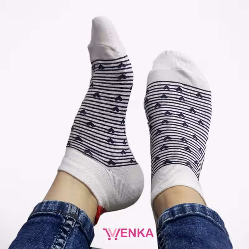 جوراب مچی طرح قلب 43