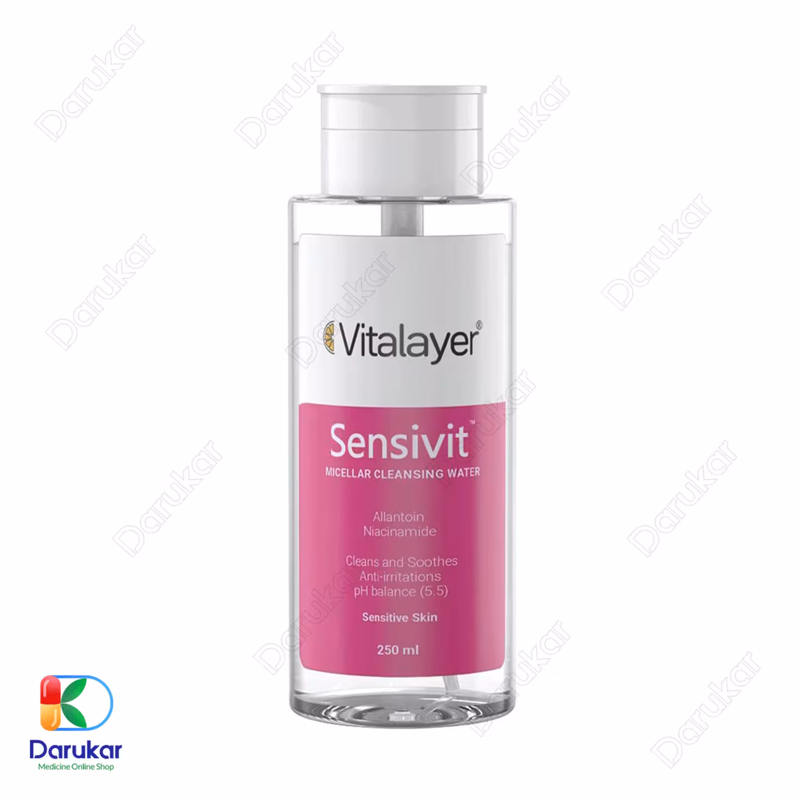 میسلار واتر پوست حساس ویتالیر مدل سنسی ویت 250 میلی لیتر