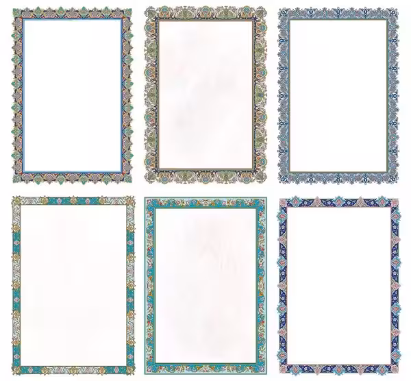 انواع کاغذ تذهیب سایز A4 بسته 100عددی