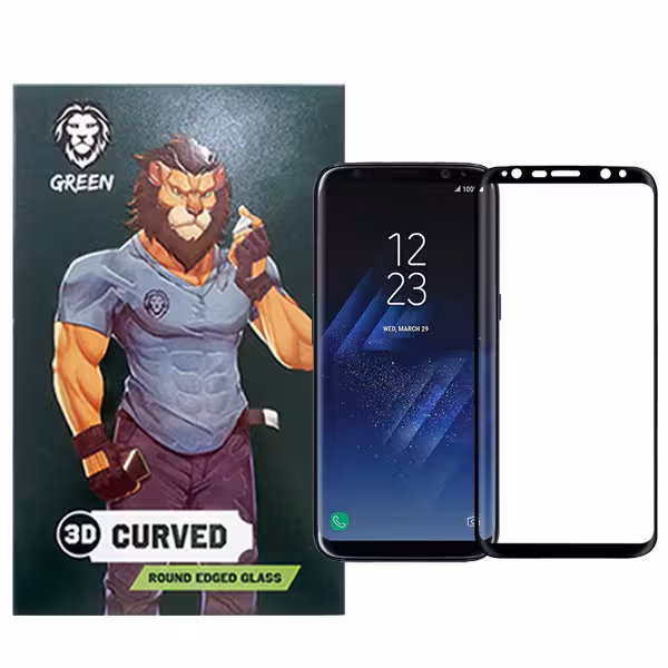 محافظ صفحه نمایش گرین مدل 3D-Curved مناسب برای گوشی موبایل سامسونگ Galaxy S8 Plus