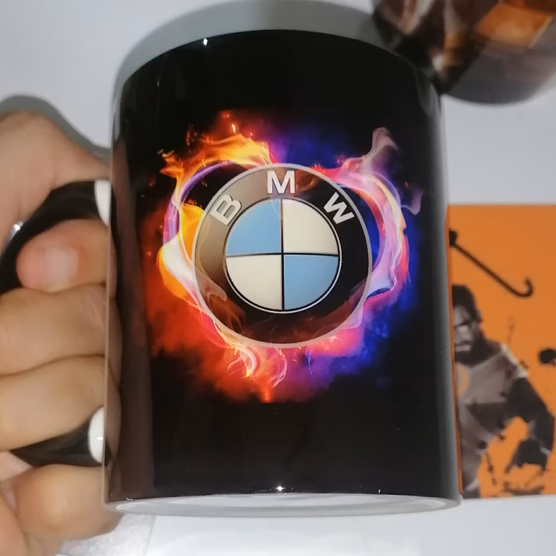 ماگ دسته و داخل مشکی بی ام و  BMW ( ماشین . خودرو . بنز . لامبورگینی.  پورشه )