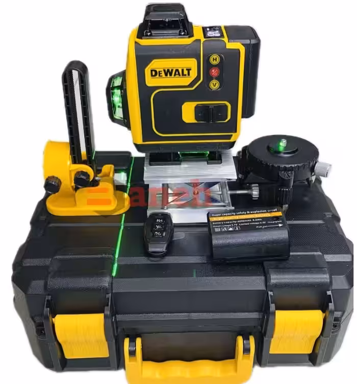 تراز لیزری طرح دیوالت 4 بعدی نورسبز مدل چمدانی 3604D