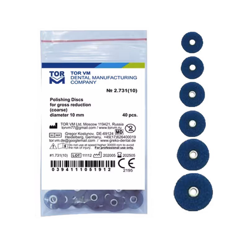 دیسک پرداخت مرکزدار سرمه ای TORVM – POLISHING DISCS 40PCS