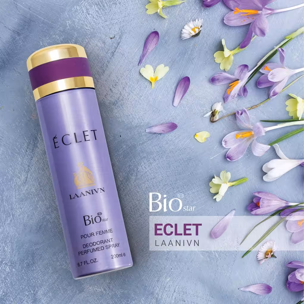اسپری بدن بیو استار رایحه اکلت Eclet حجم 200 میلی لیتر
