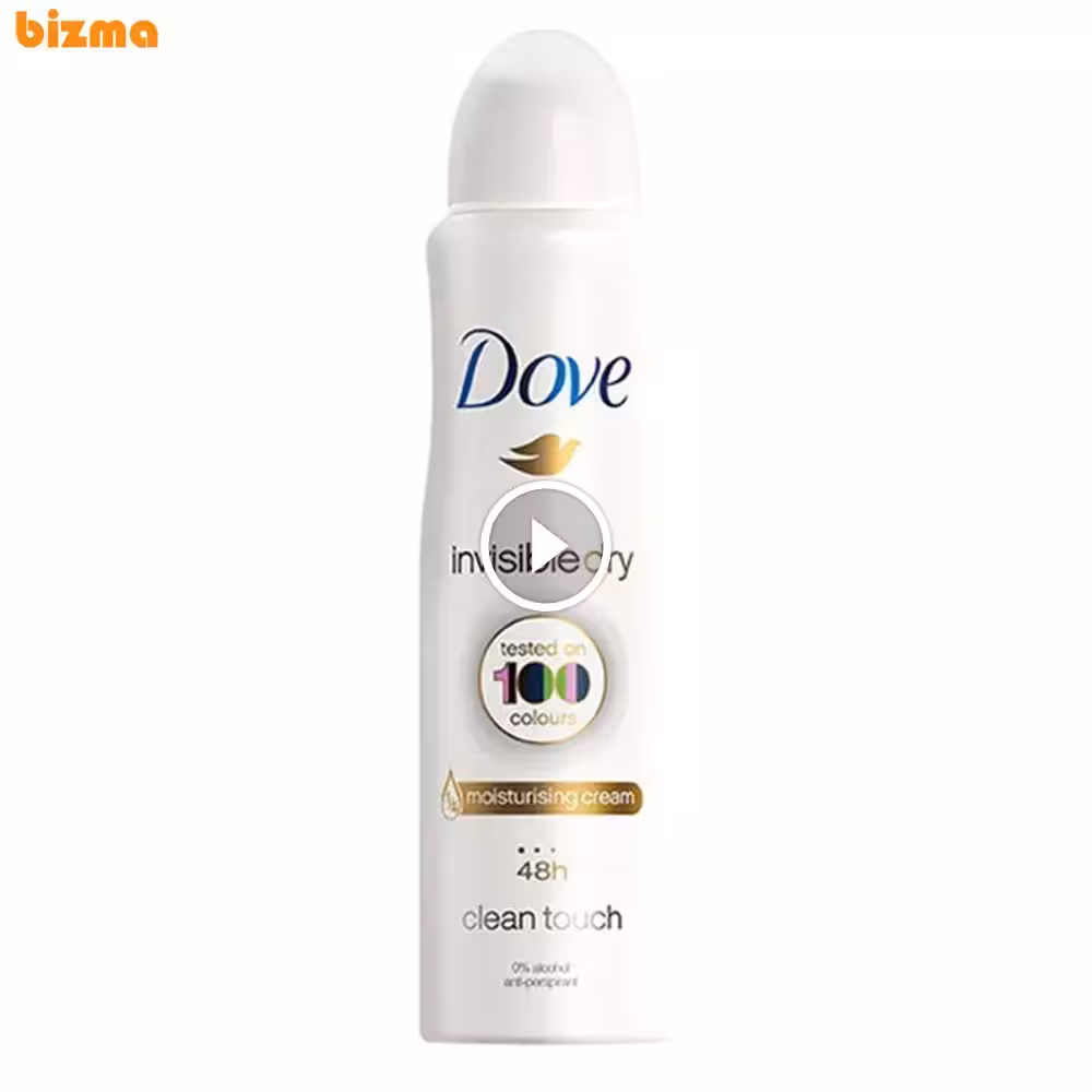 اسپری ضد تعریق زنانه داو Invisble Dry مدل Clean Touch حجم 250 میلی لیتر