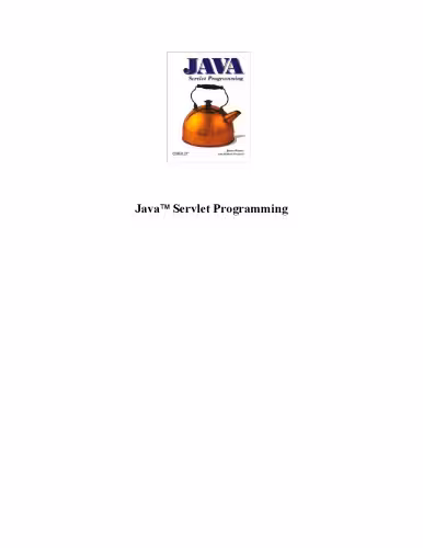 خرید و دانلود نسخه کامل کتاب Java Servlet Programming